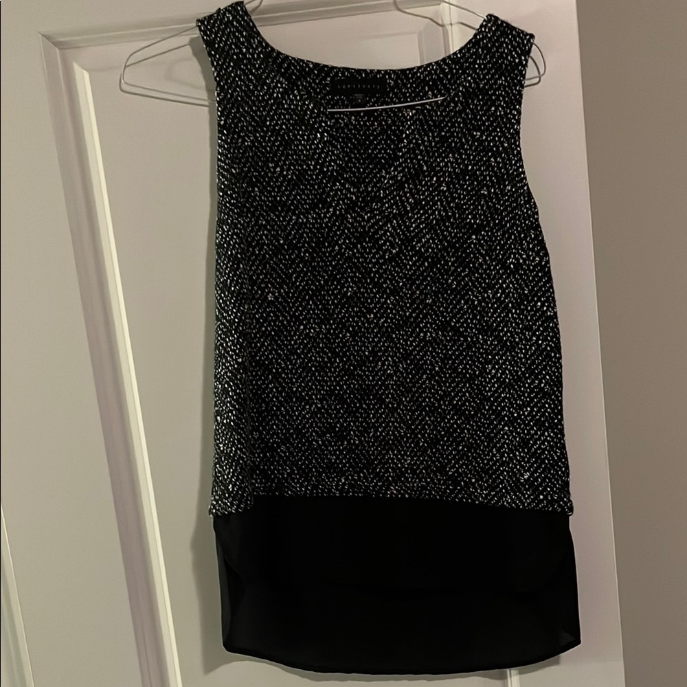 Sanctuary Black and White Sleeveless Top